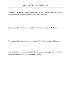 CLASS NOTES &ndash; 1.1