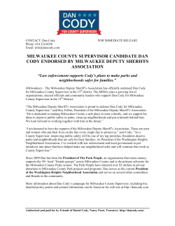 milwaukee county supervisor candidate dan cody