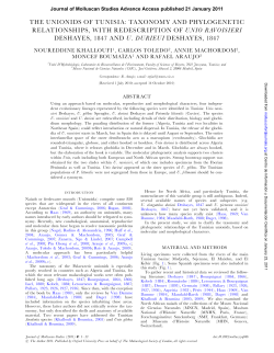 the unionids of tunisia