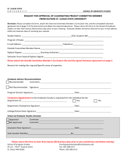 External to SCSU Committee Member Request Form