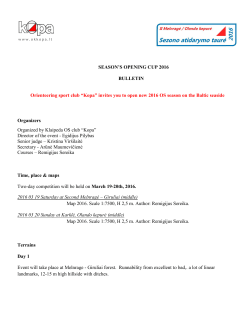 invites you to open new 2016 OS season on the Baltic sea