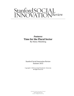 Time for the Plural Sector