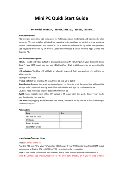 Mini PC Quick Start Guide