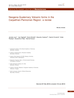 Neogene-Quaternary Volcanic forms in the Carpathian