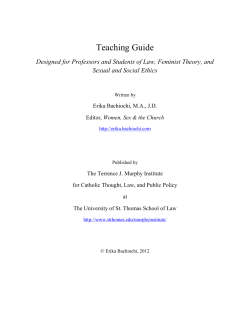 Teaching Guide - University of St. Thomas