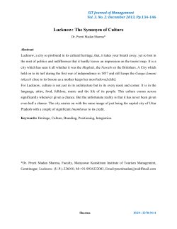 Lucknow: The Synonym of Culture - SIT