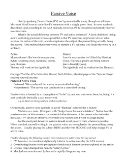 Passive Voice - Rossier School of Education