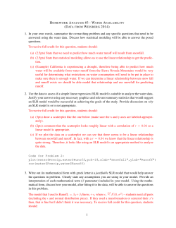 1. In your own words, summarize the overarching problem and any