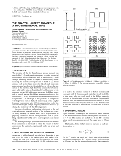 the fractal hilbert monopole: a two-dimensional