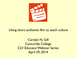 The impact of short, authentic film on students` cultural competence