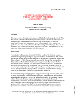 Project Based Learning Of Energy Conversion Principles At