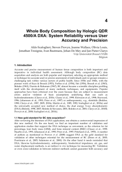 Whole Body Composition by Hologic QDR 4500/A DXA