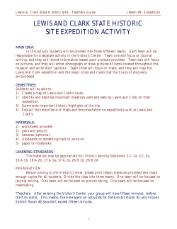 Expedition Activity - Lewis and Clark State Historic Site