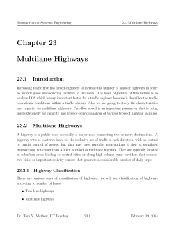 Multilane Highways