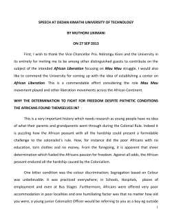 speech by muthoni likimani during the mau mau liberation