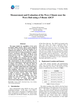 Paper preparation to the 7th European Wave and