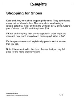 Shopping for Shoes