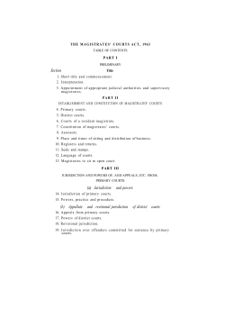 Magistrate`s Courts Act, 1963