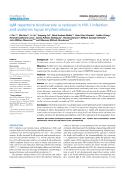 IgM repertoire biodiversity is reduced in HIV