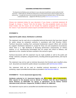 Distribution Statements - Naval Postgraduate School