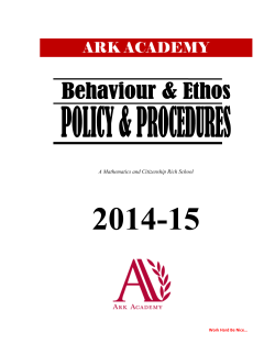 Behaviour and Ethos Policy