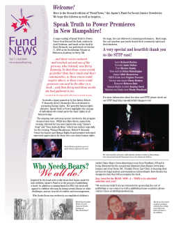 Fund News 2009 - Jayme`s Fund for Social Justice