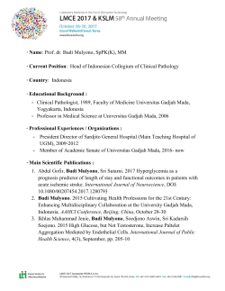 · Name: Prof. dr. Budi Mulyono, SpPK(K), MM · Current Position