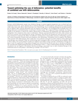 Toward optimizing the use of deferasirox: potential