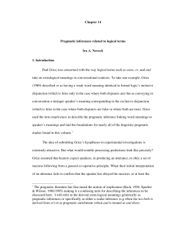 Pragmatic inferences linked to logical terms