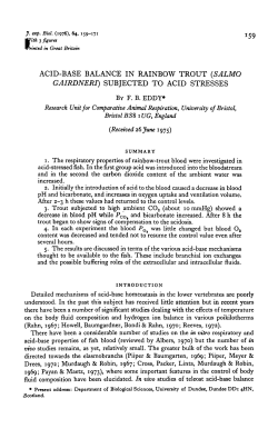 acid-base balance in rainbow trout (salmo