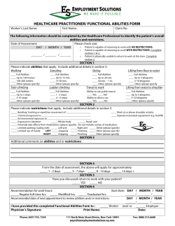 FINAL Functional Abilities Form