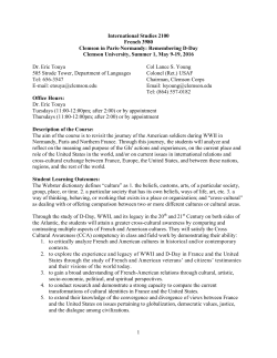 course syllabus - Clemson Abroad