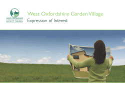 Garden Village - West Oxfordshire District Council
