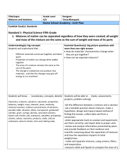 4-5 mixtures and solutions Fall 2012