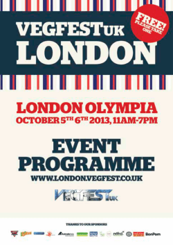 the VegfestUK London event programme here