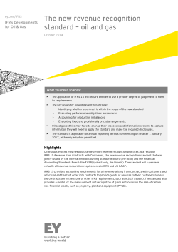 EY - The new revenue recognition standard