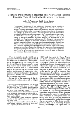 Piagetian Tests of the Similar Structure Hypothesis