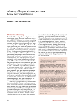 A history of large-scale asset purchases before the Federal Reserve