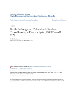 Textile Exchange and Cultural and Gendered Cross