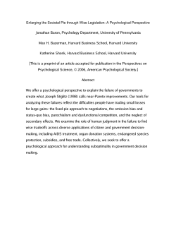 Enlarging the Societal Pie through Wise Legislation