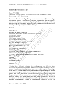 Forensic Toxicology