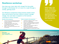 Resilience workshop