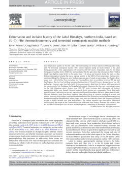 Exhumation and incision history of the Lahul Himalaya, northern