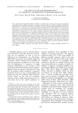 THE EFFECTS OF DELAYED REINFORCEMENT ON VARIABILITY
