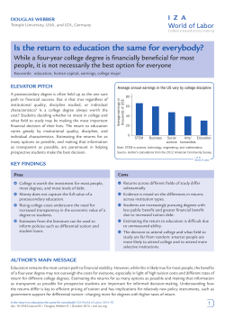Is the return to education the same for everybody?