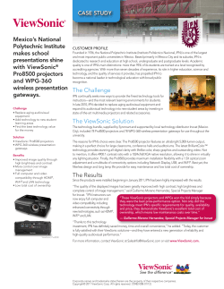 Case Study-Projectors-Mexico National