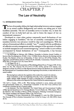 The Law of Neutrality - US Naval War College