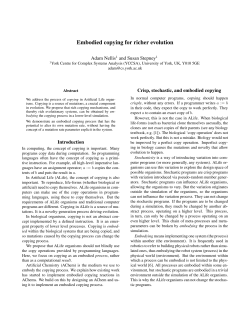 Embodied copying for richer evolution