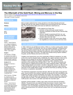 The Aftermath of the Gold Rush: Mining and Mercury in