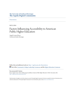 factors influencing accessibility to american public higher education